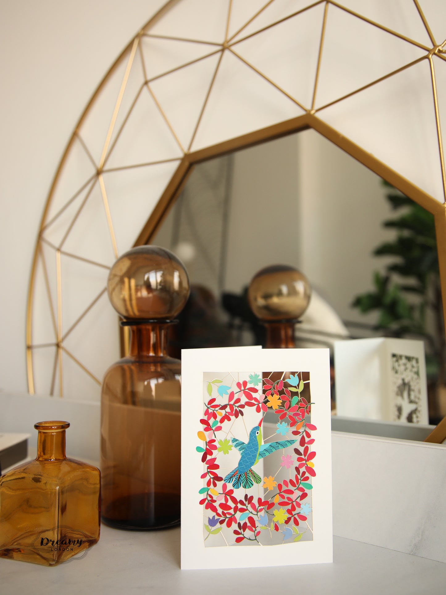 Hummingbird Laser Cut Greeting Card