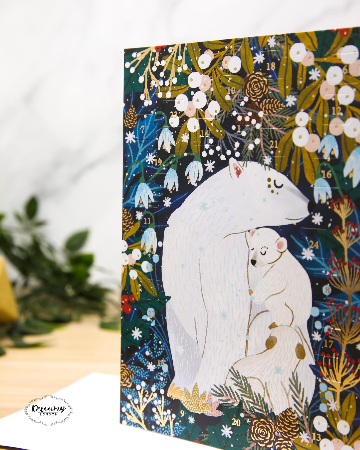 Polar Bear Advent Calendar Card