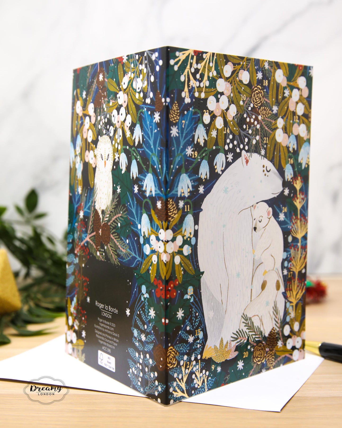 Polar Bear Advent Calendar Card