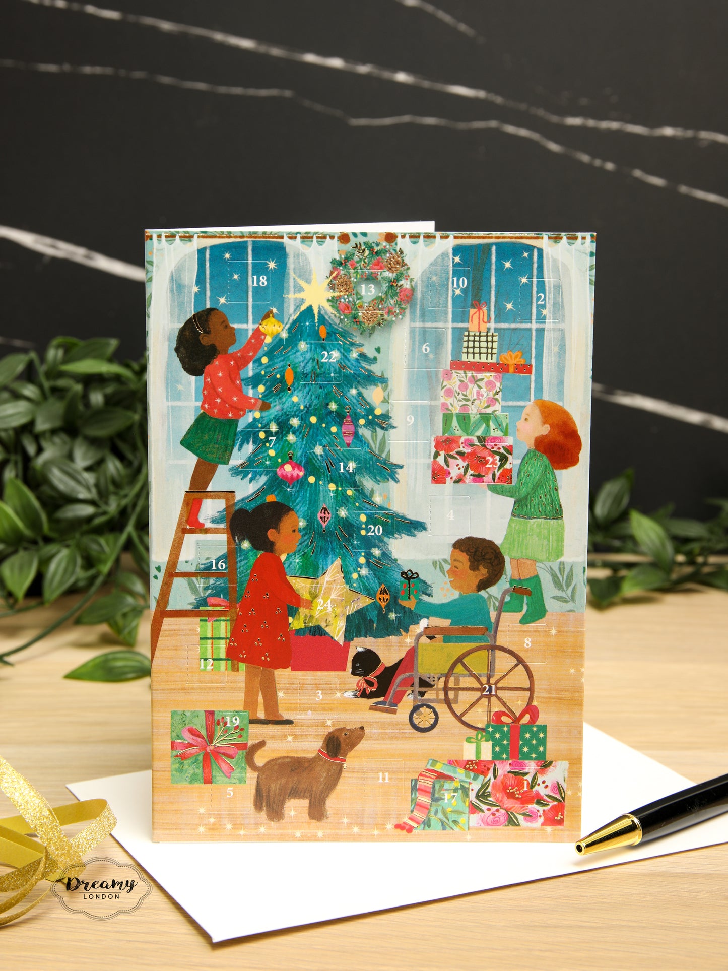 Christmas Party Advent Calendar Card