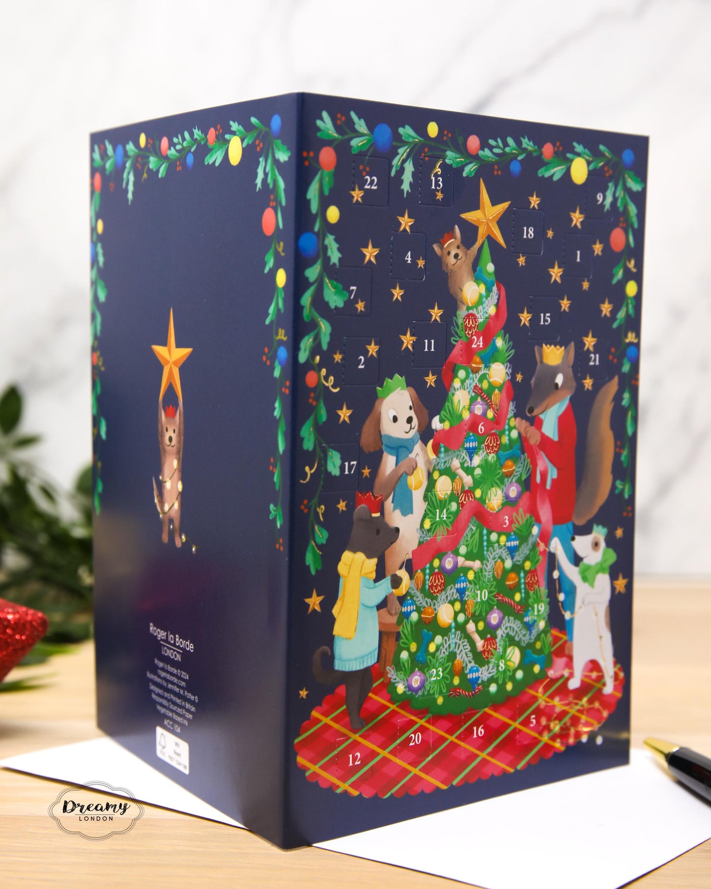 Partying Animal Advent Calendar Card
