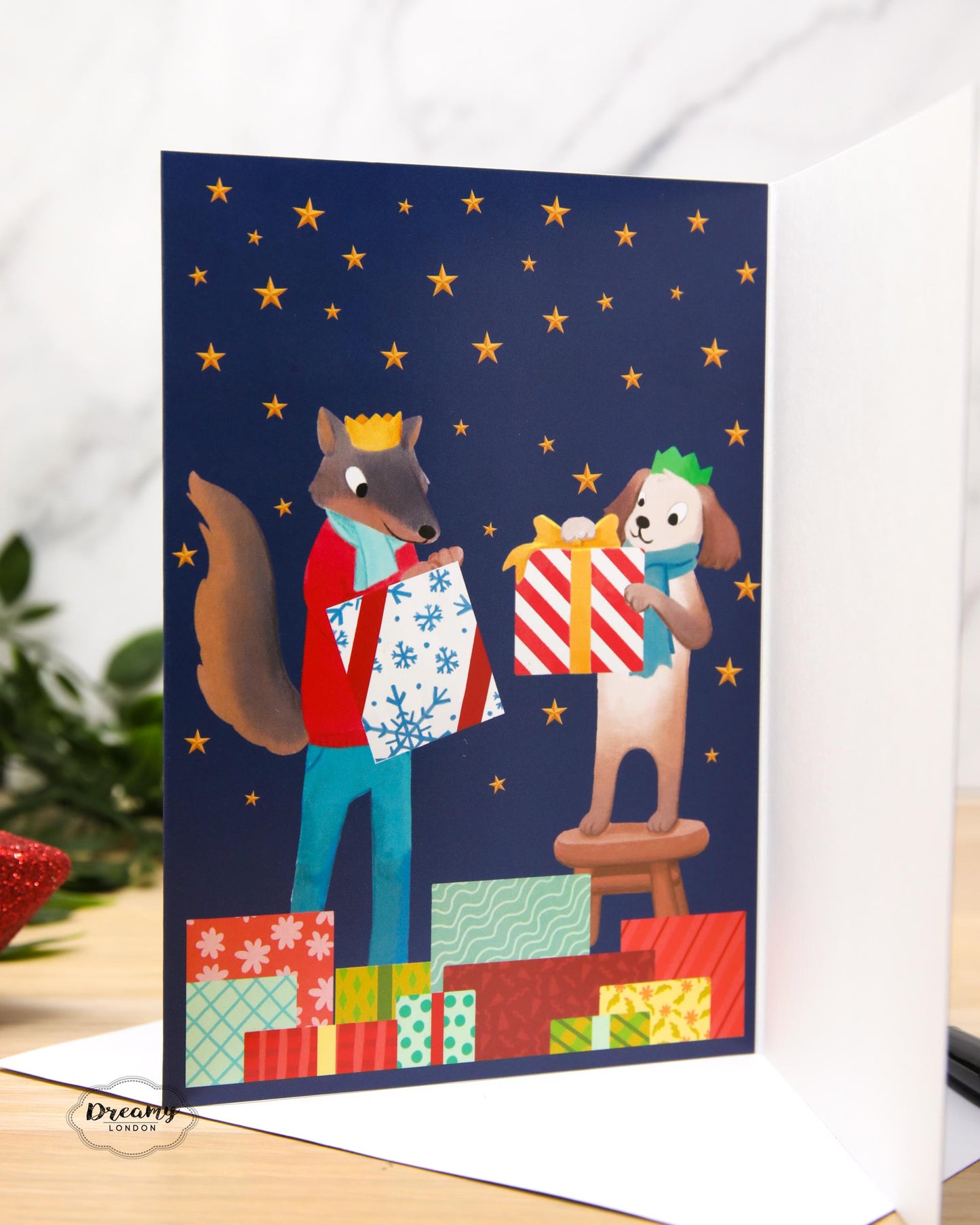 Partying Animal Advent Calendar Card