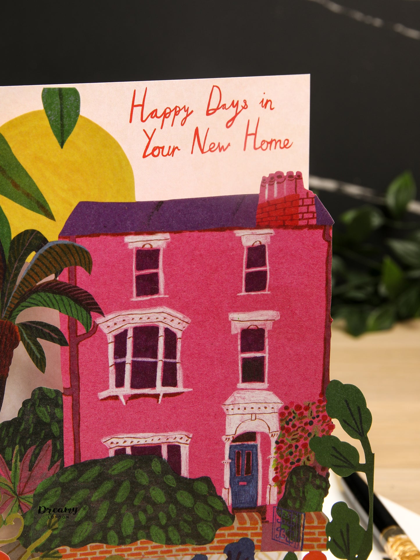 Laser cut Starflower New Home Card
