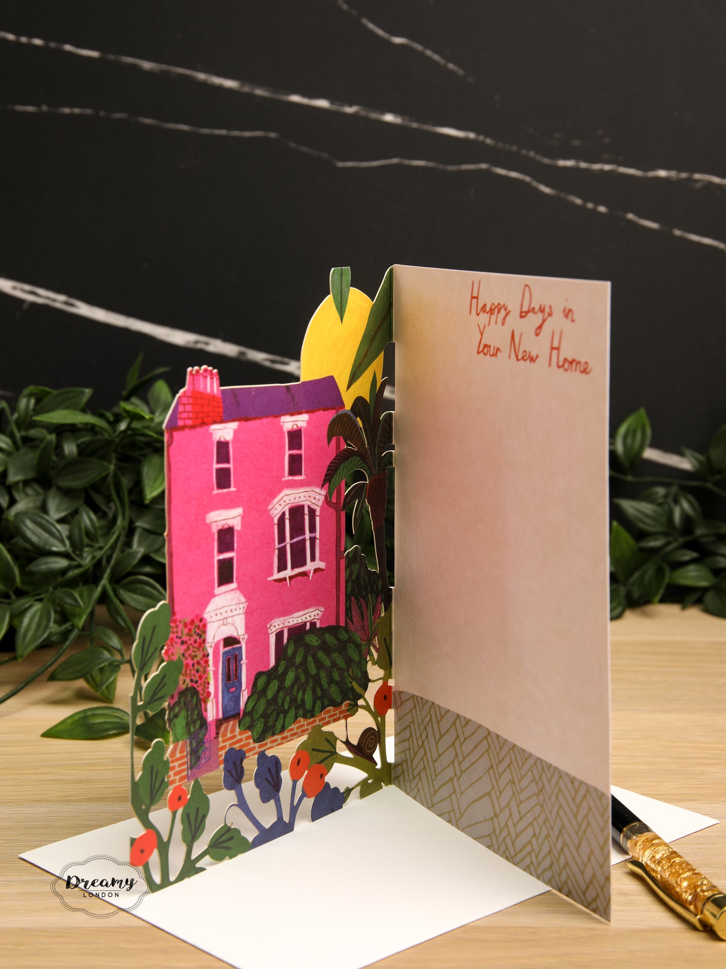 Laser cut Starflower New Home Card