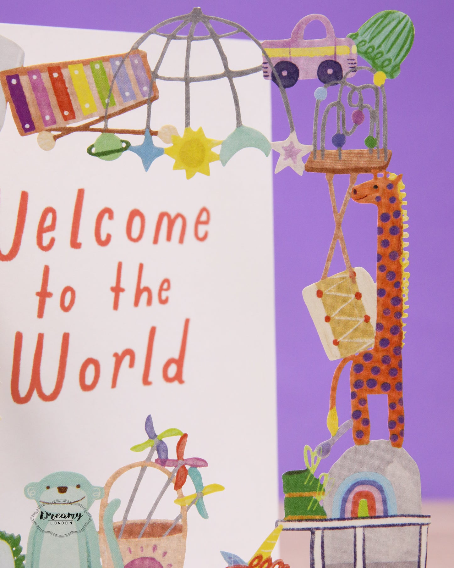 Welcome to the World New Baby Laser cut Card