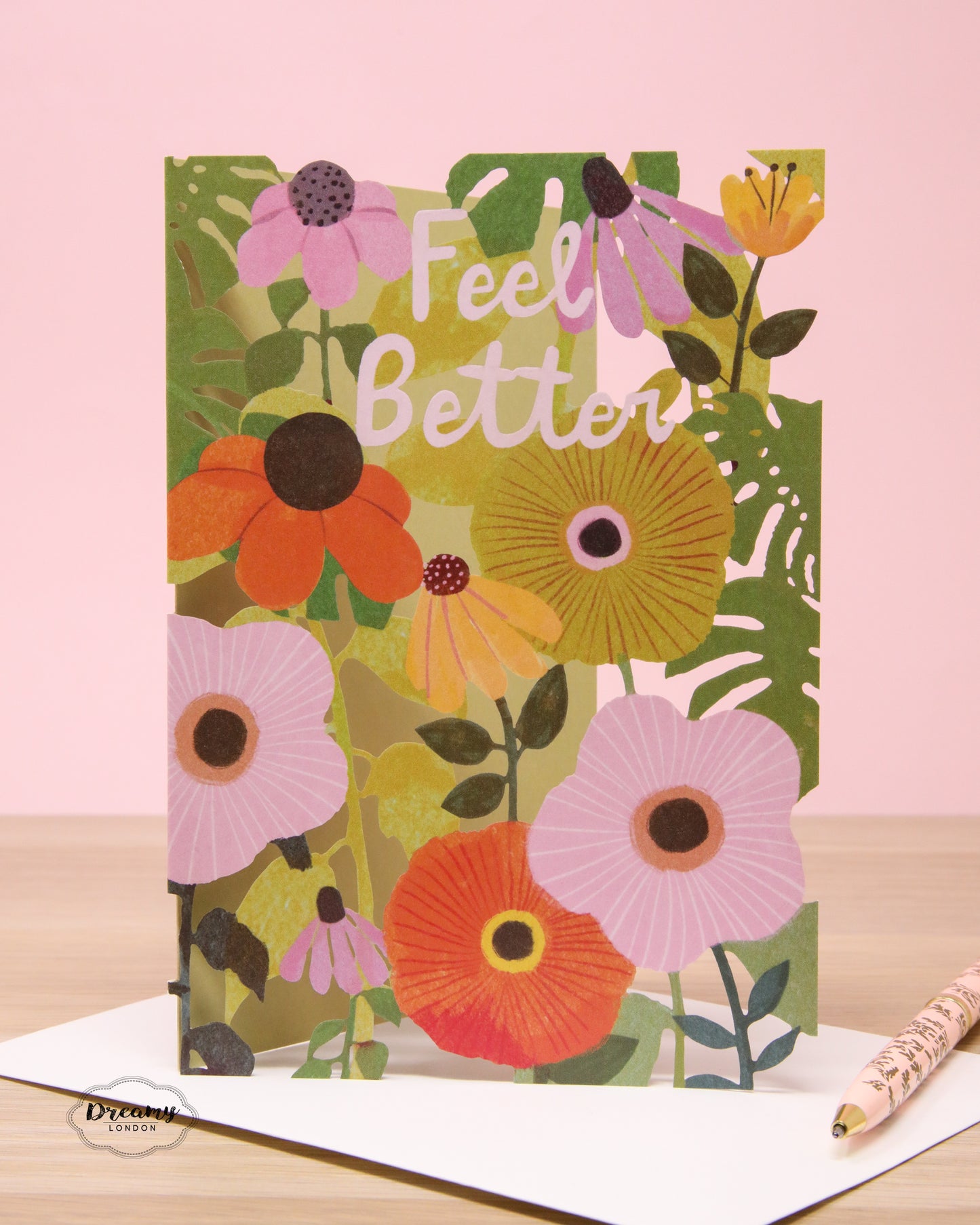 Poppies Feel Better Laser cut Card