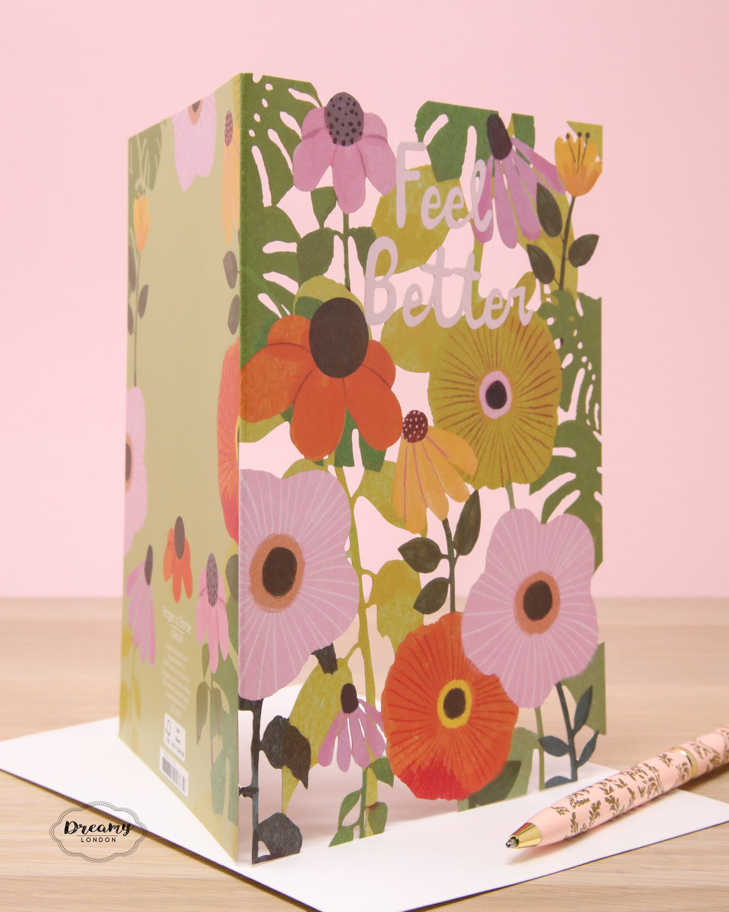 Poppies Feel Better Laser cut Card