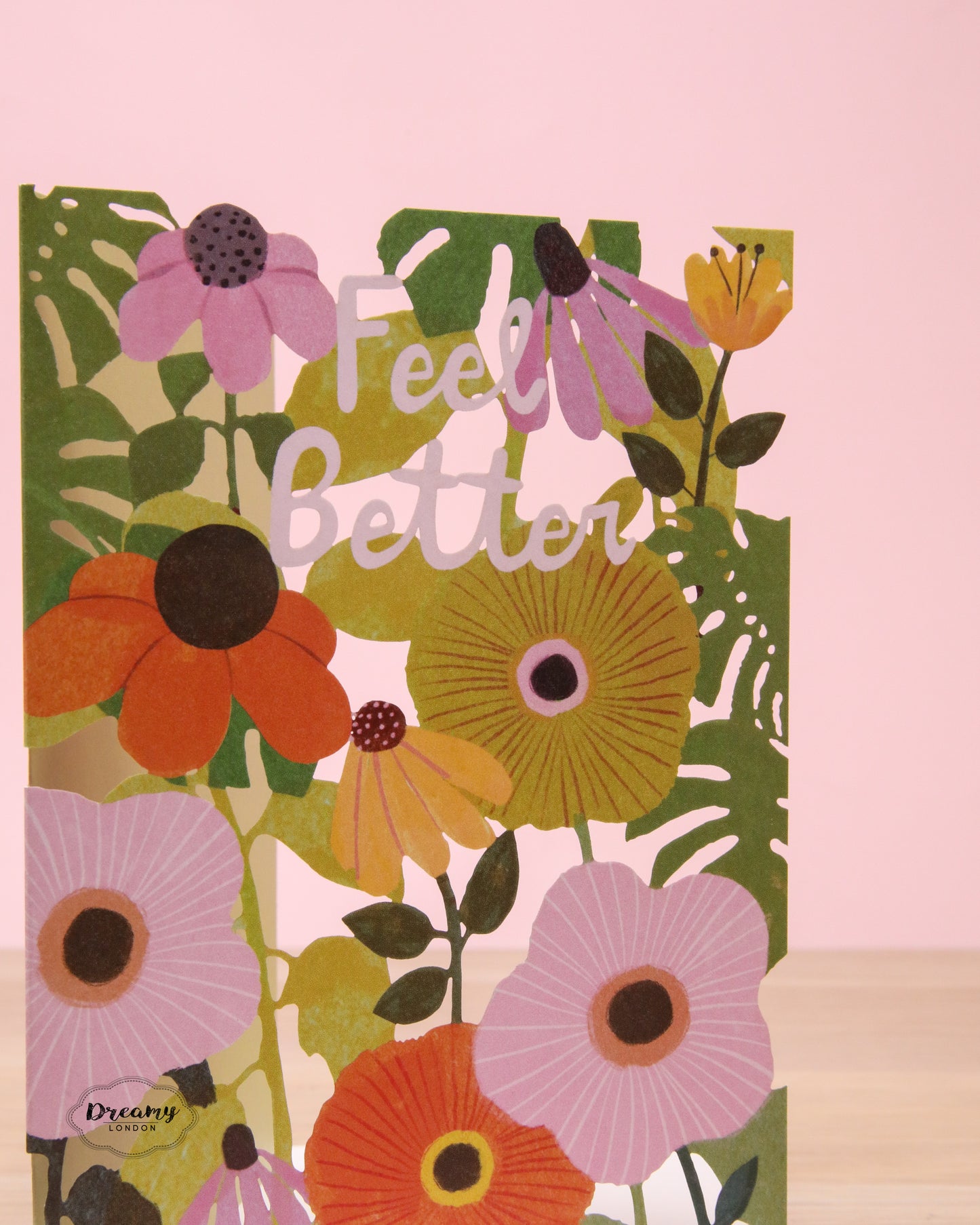 Poppies Feel Better Laser cut Card
