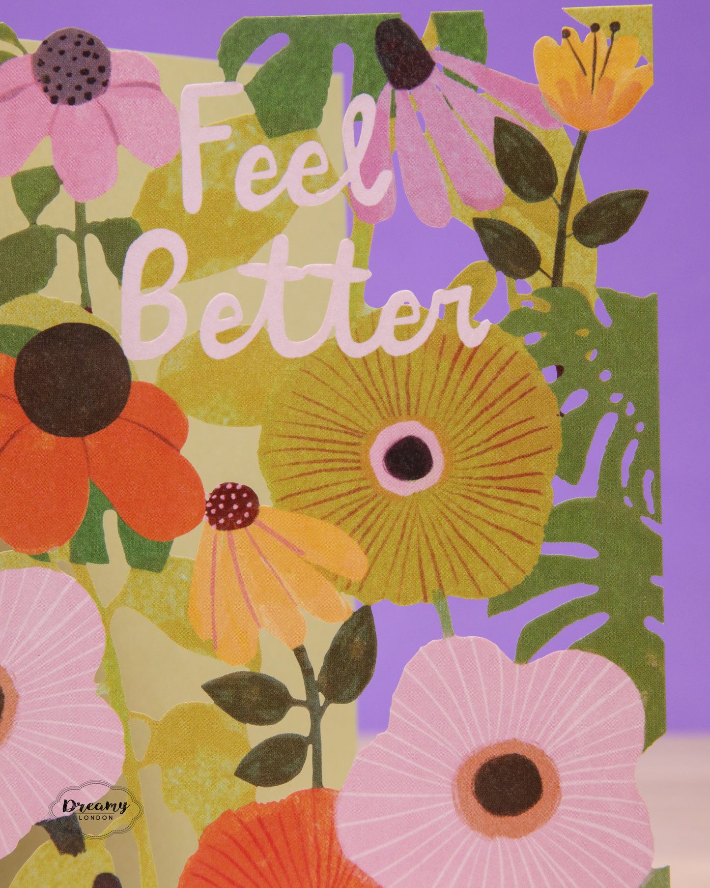 Poppies Feel Better Laser cut Card