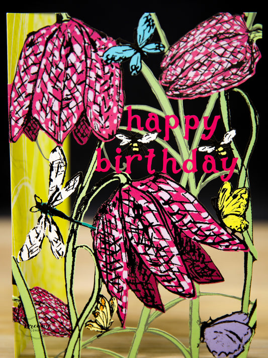 Blossoming Tulips Birthday Card