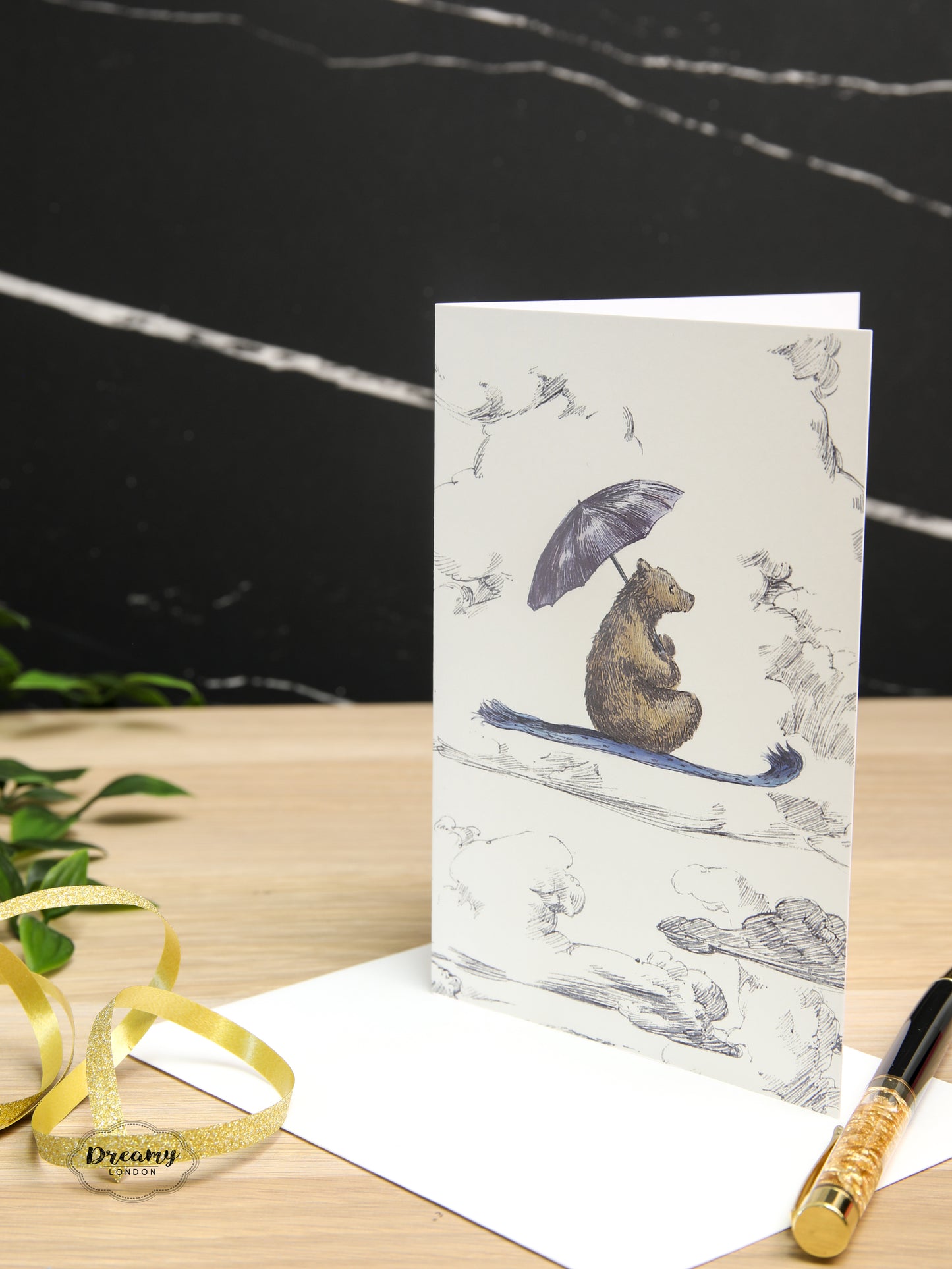 Bear Riding a Mat Greeting Card