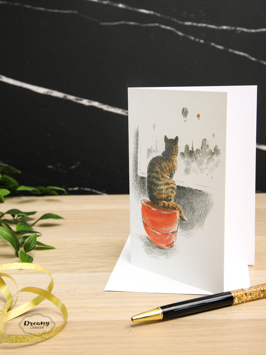 Curious Cat Greeting Card