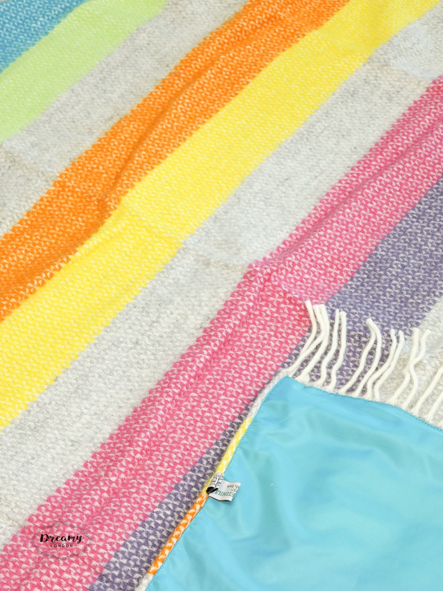 Harley Rainbow Herringbone Polo Picnic Blanket