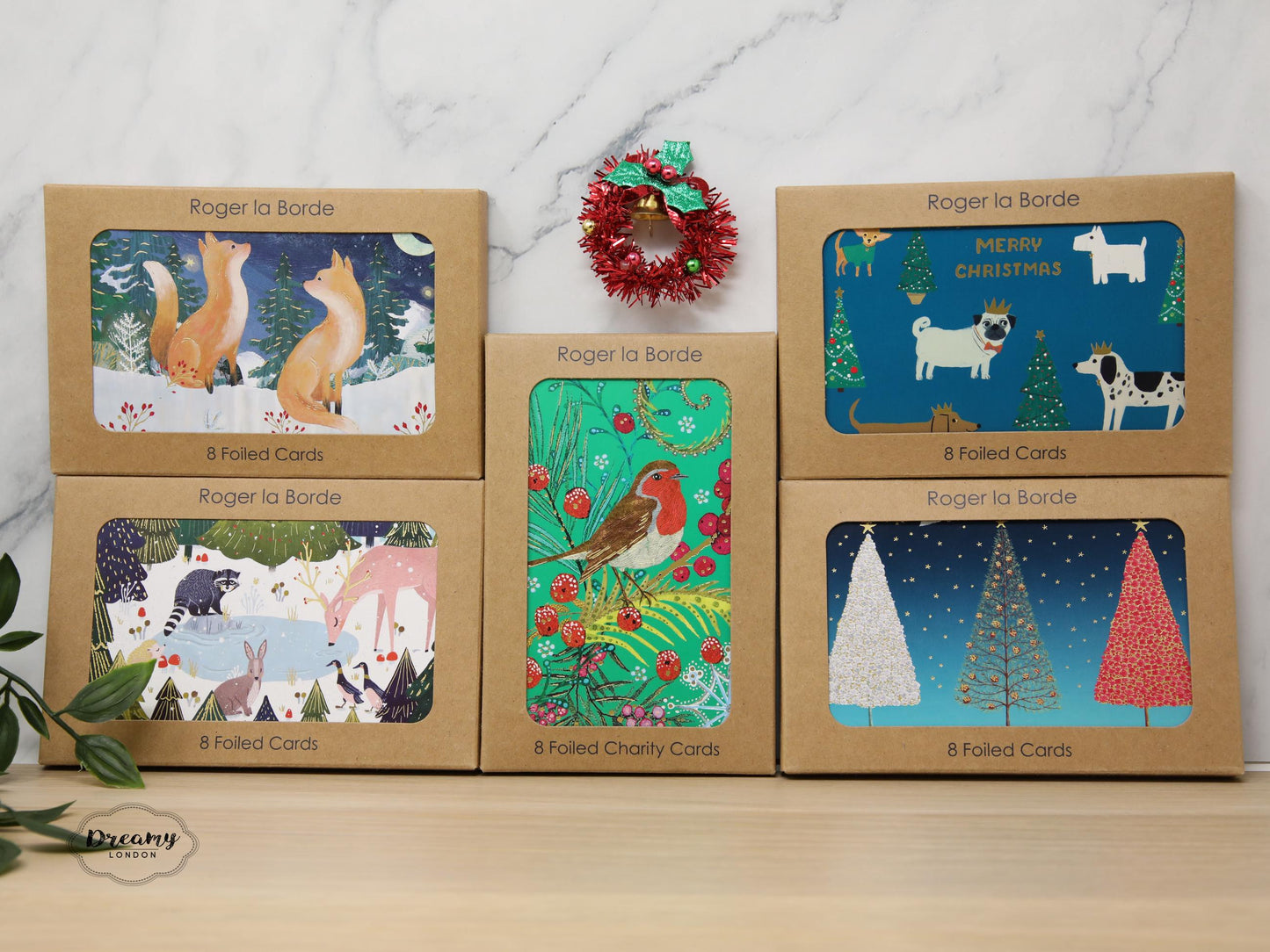 Christmas Robin & Festive Plants Classy Christmas Card Pack