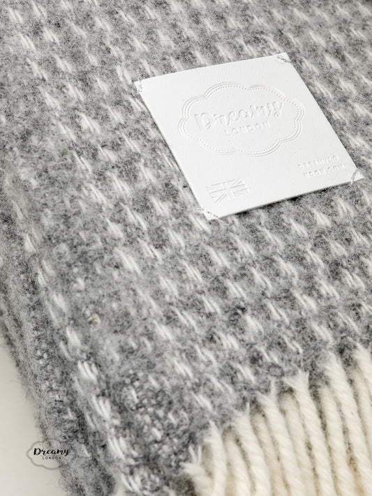 Oatmeal Wool Throw Blanket