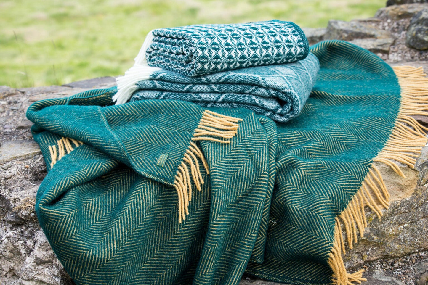 Emerald Green Wool Blanket