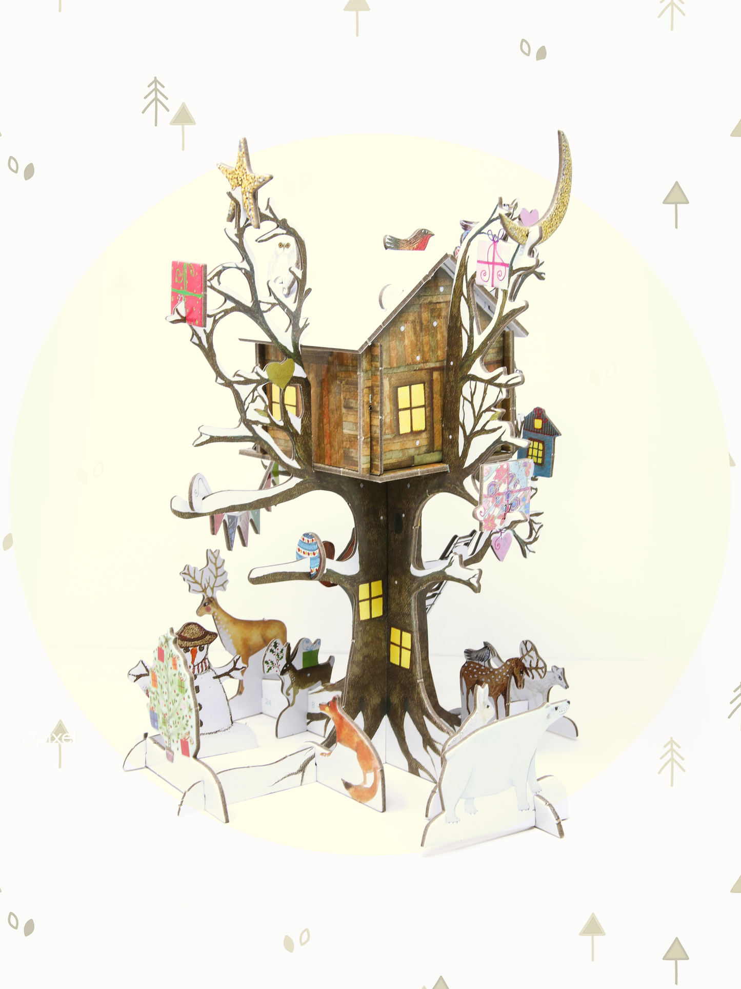 Treehouse Christmas 3D Pop & Slot Advent Calendar