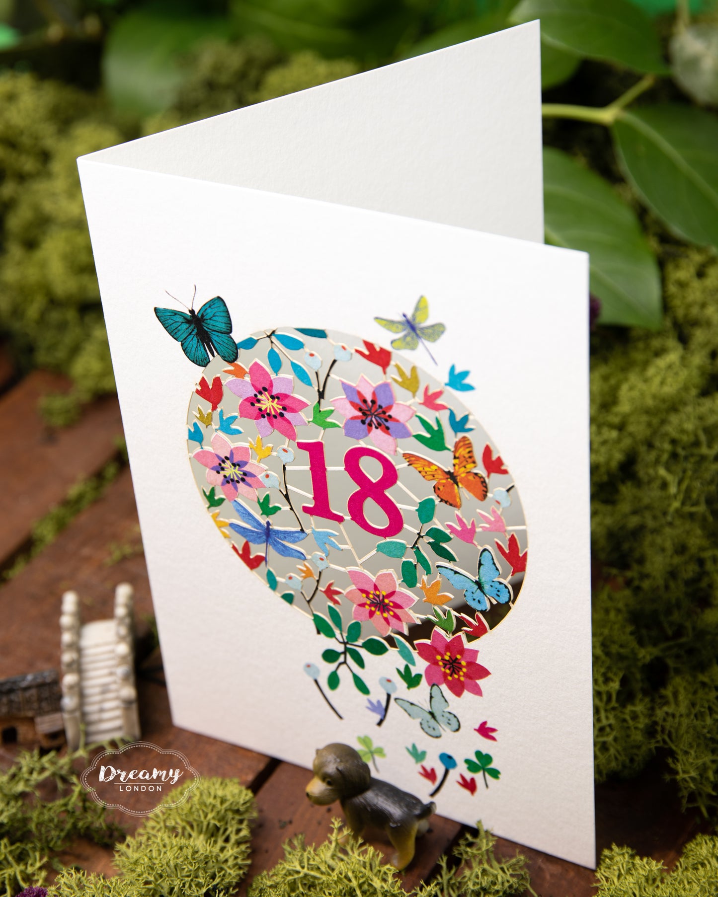 18th Butterflies Birthday Card - dreamylondon