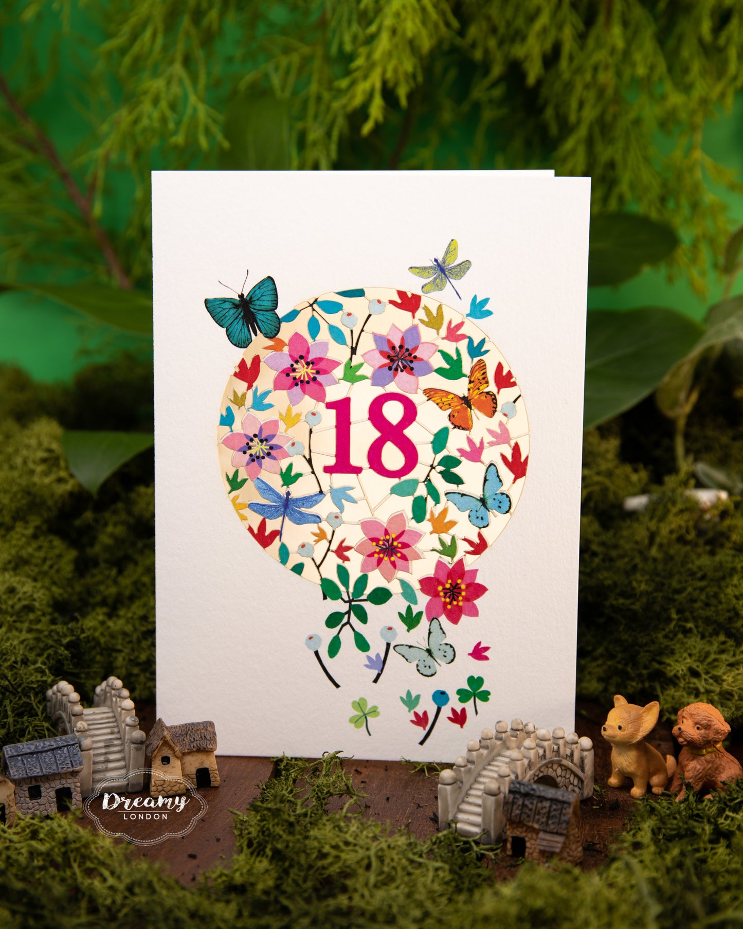 18th Butterflies Birthday Card - dreamylondon