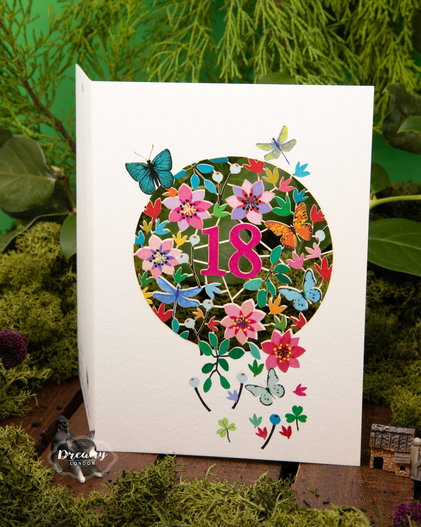 18th Butterflies Birthday Card - dreamylondon