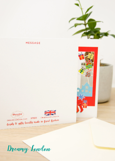 Santa On Bike Christmas Card
