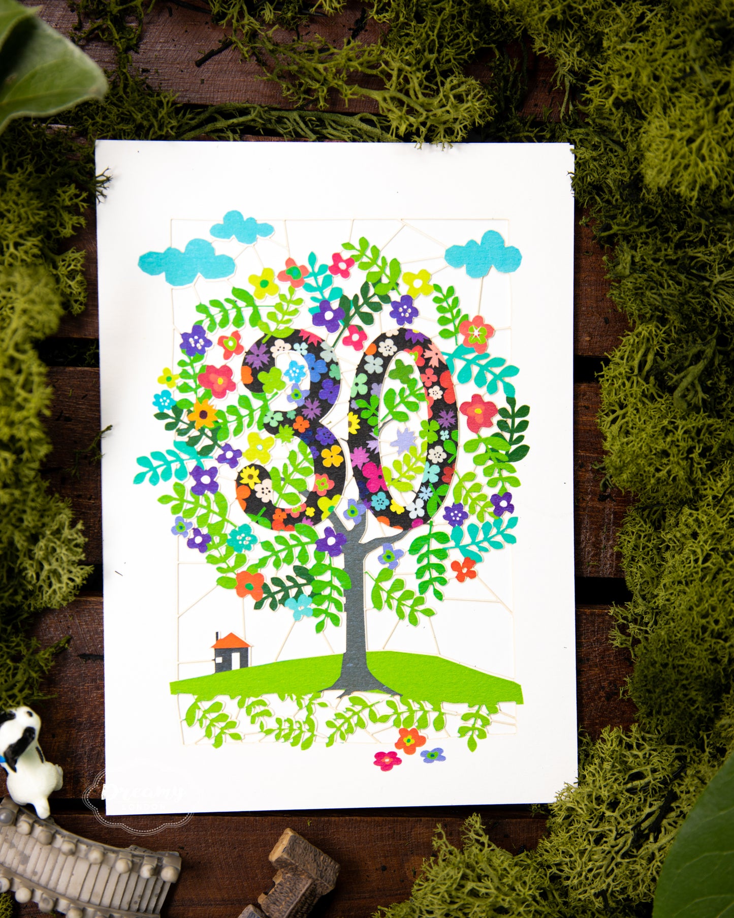 30th Tree of Life Birthday Card - dreamylondon