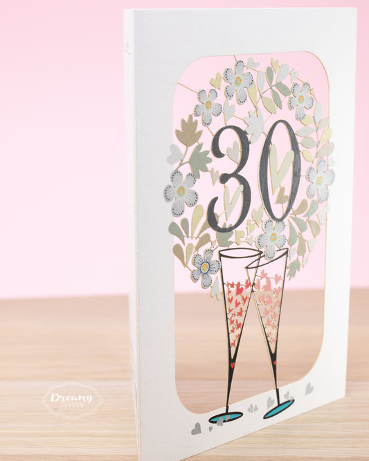 Pearl Anniversary 30th Wedding Anniversary Card - dreamylondon