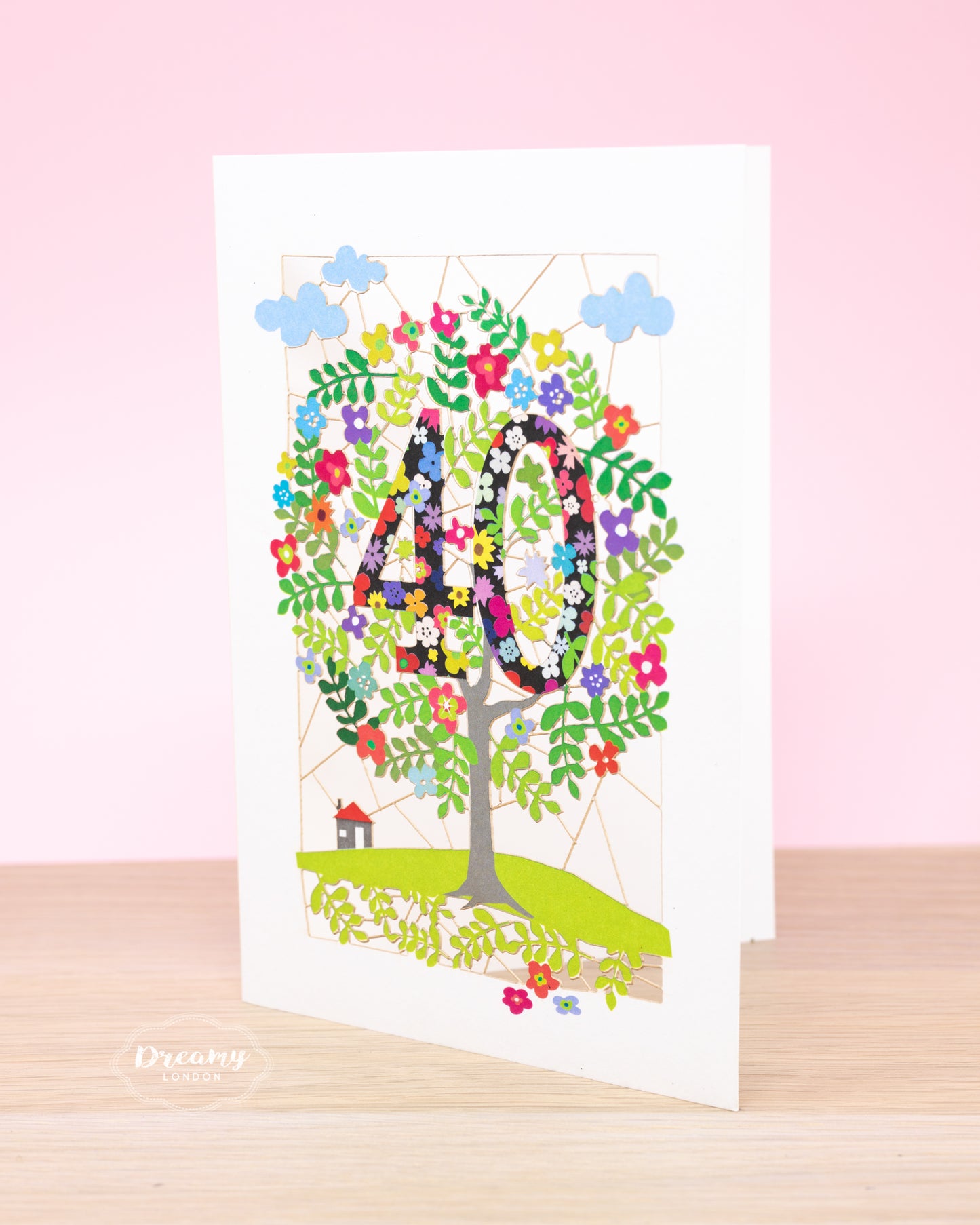 40th Tree of Life Birthday Card - dreamylondon