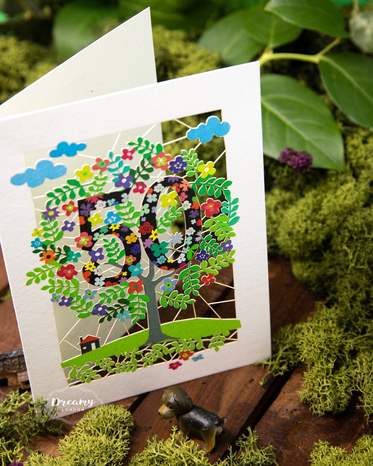 50th Tree of Life Birthday Card - dreamylondon