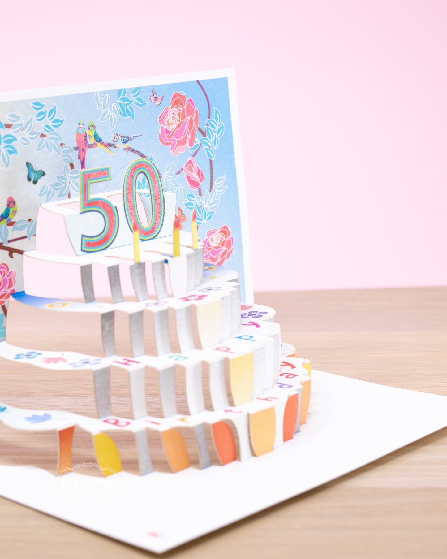 Pop-up 50th Birthday Card - dreamylondon