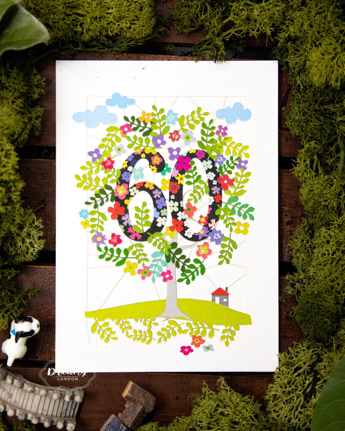 60th Tree of Life Birthday Card - dreamylondon