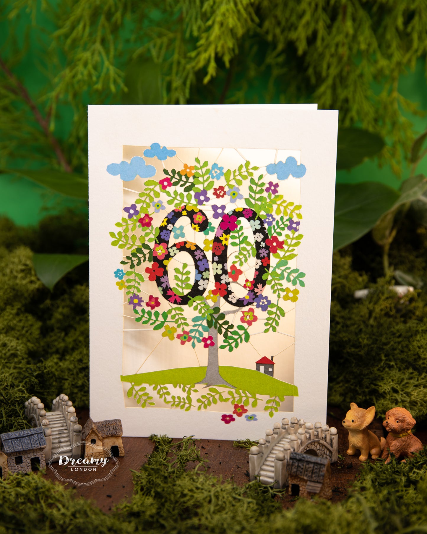 60th Tree of Life Birthday Card - dreamylondon
