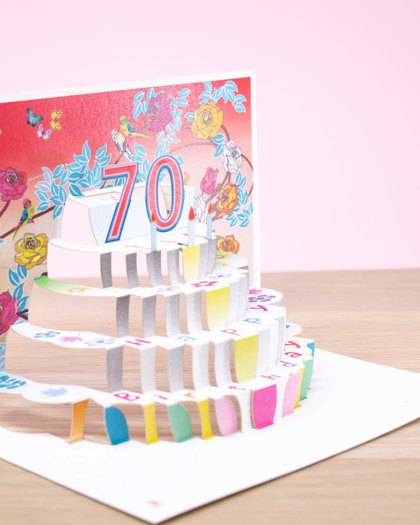 Pop-up 70th Birthday Card - dreamylondon