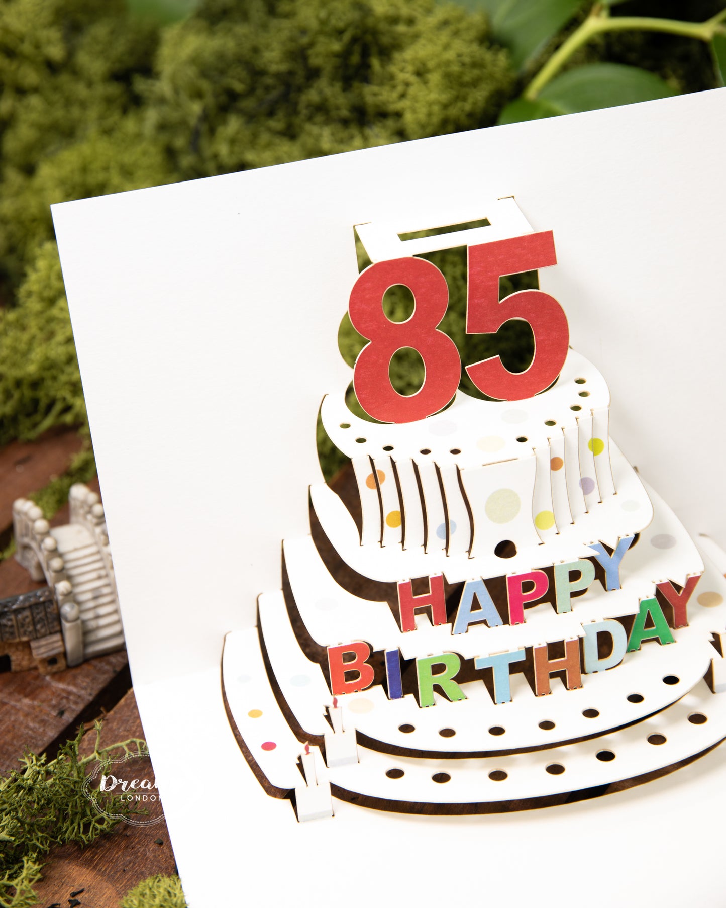 Pop-up 85th Birthday Card - dreamylondon