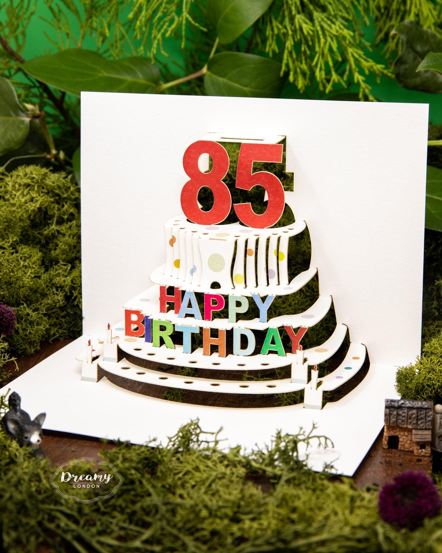 Pop-up 85th Birthday Card - dreamylondon