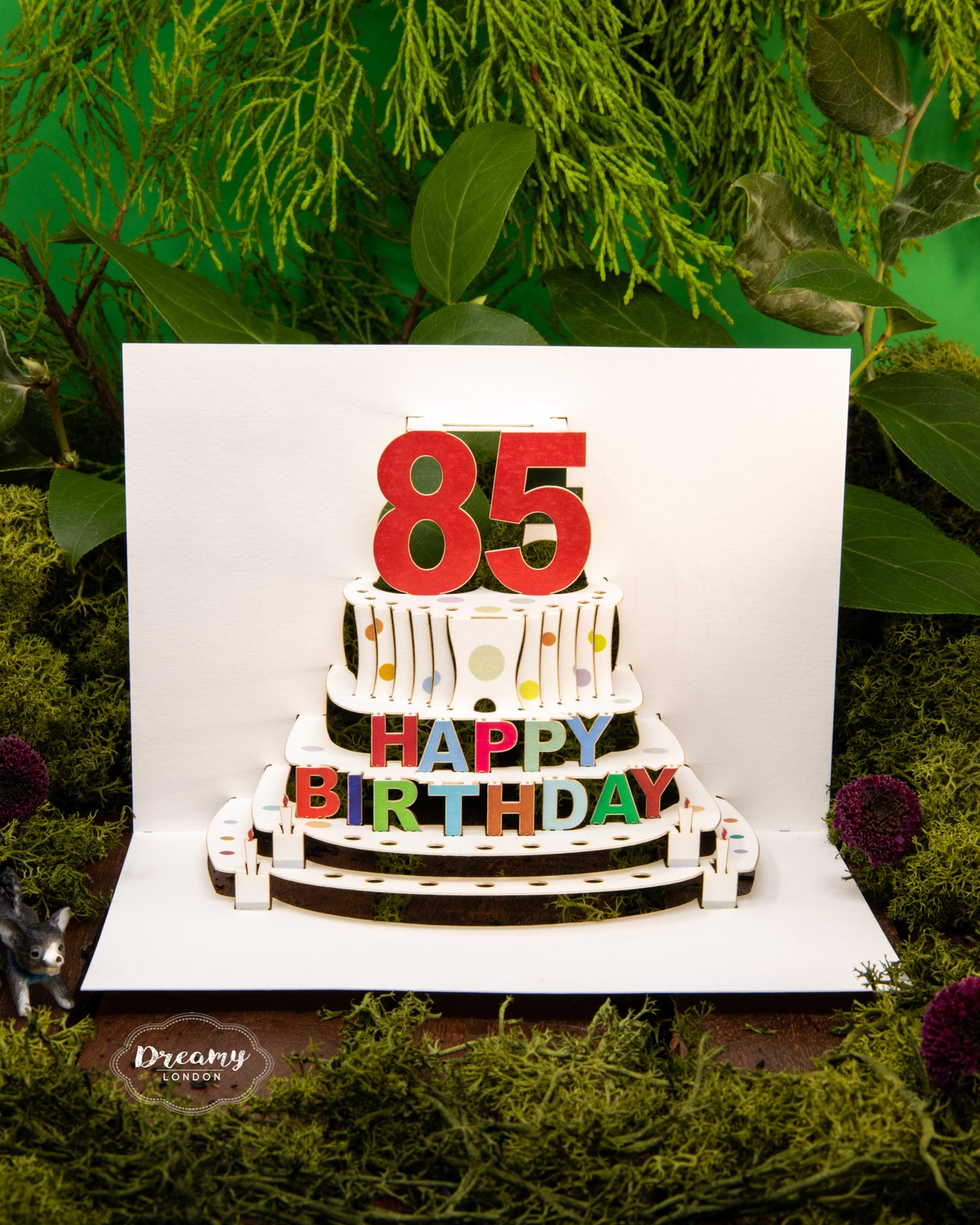Pop-up 85th Birthday Card - dreamylondon