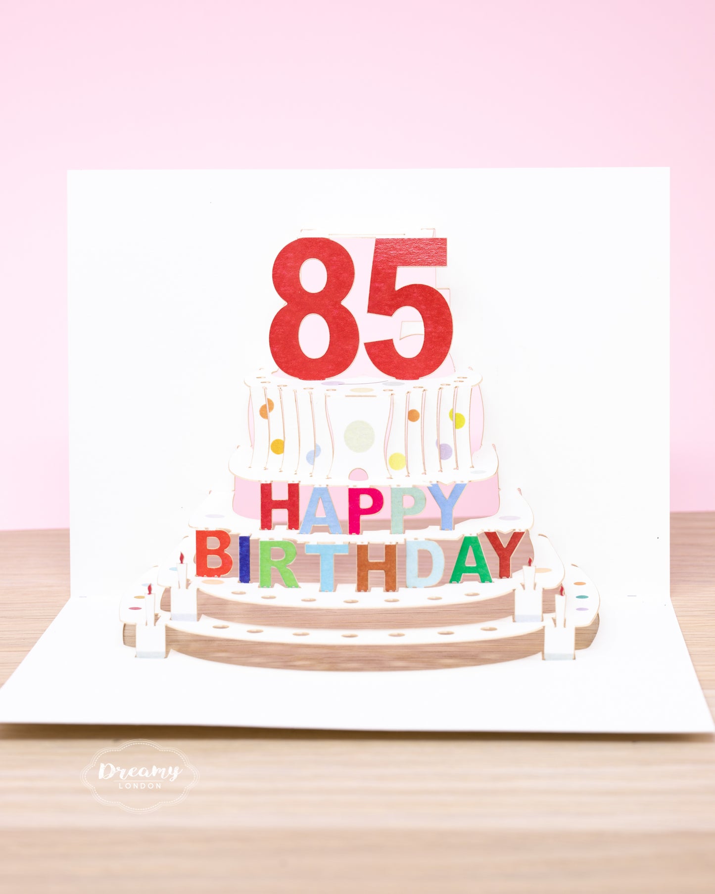 Pop-up 85th Birthday Card - dreamylondon