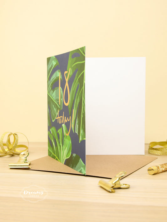 18th Tropical Birthday Card