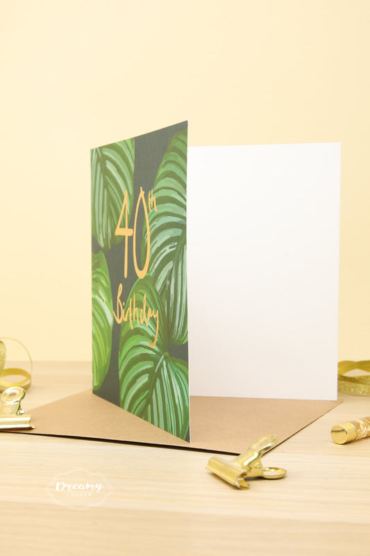 40th Tropical Birthday Card