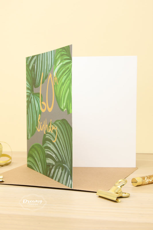 60th Tropical Birthday Card