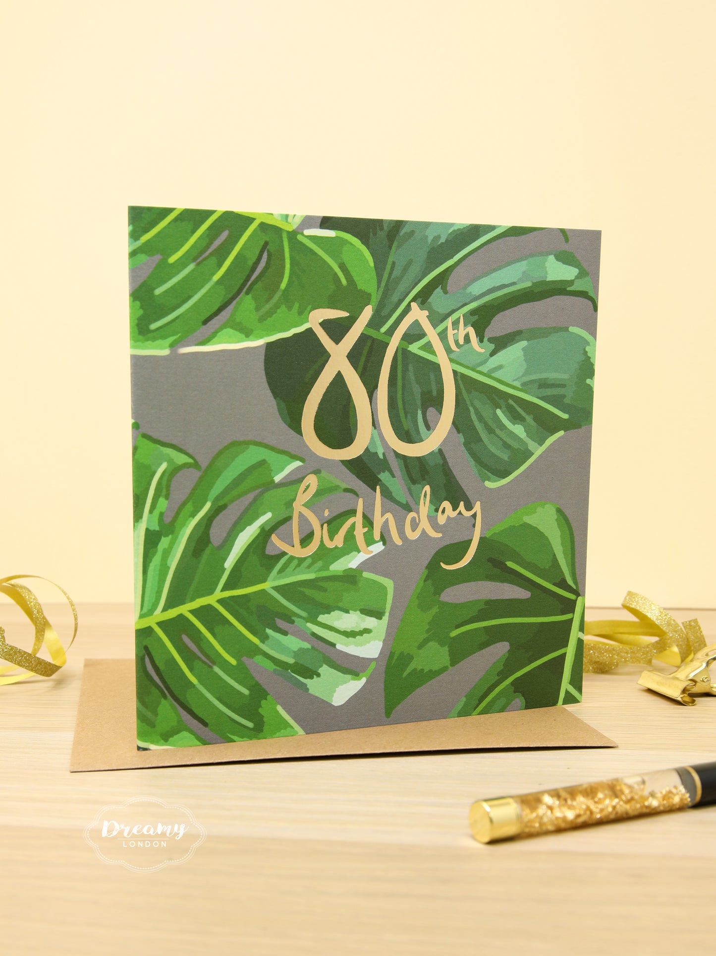 80th Tropical Birthday Card