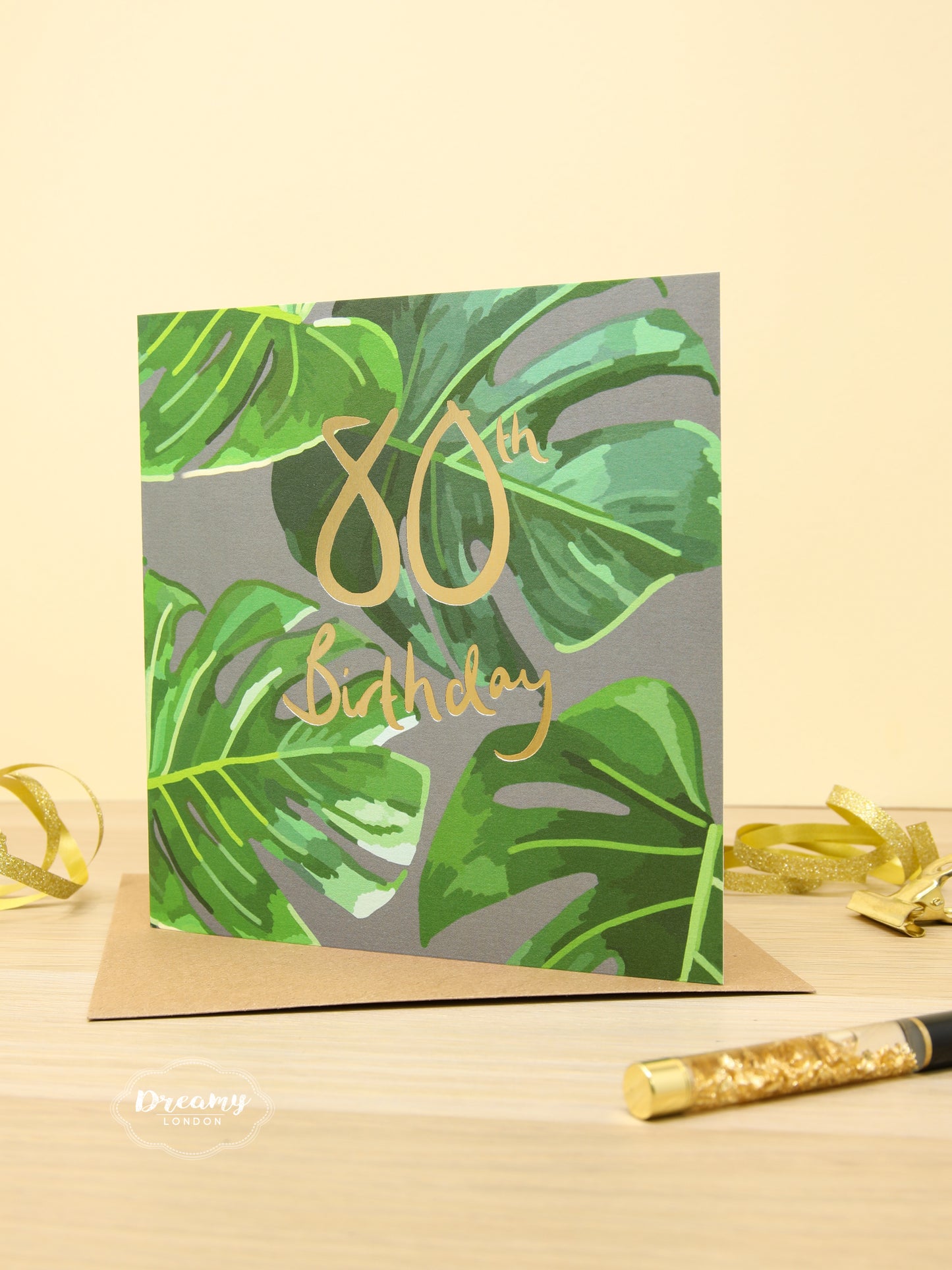 80th Tropical Birthday Card