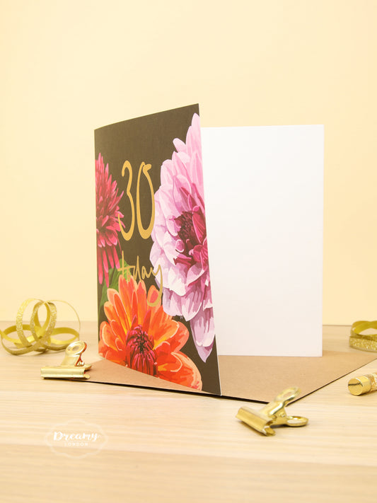 Blooming 30th Birthday Card