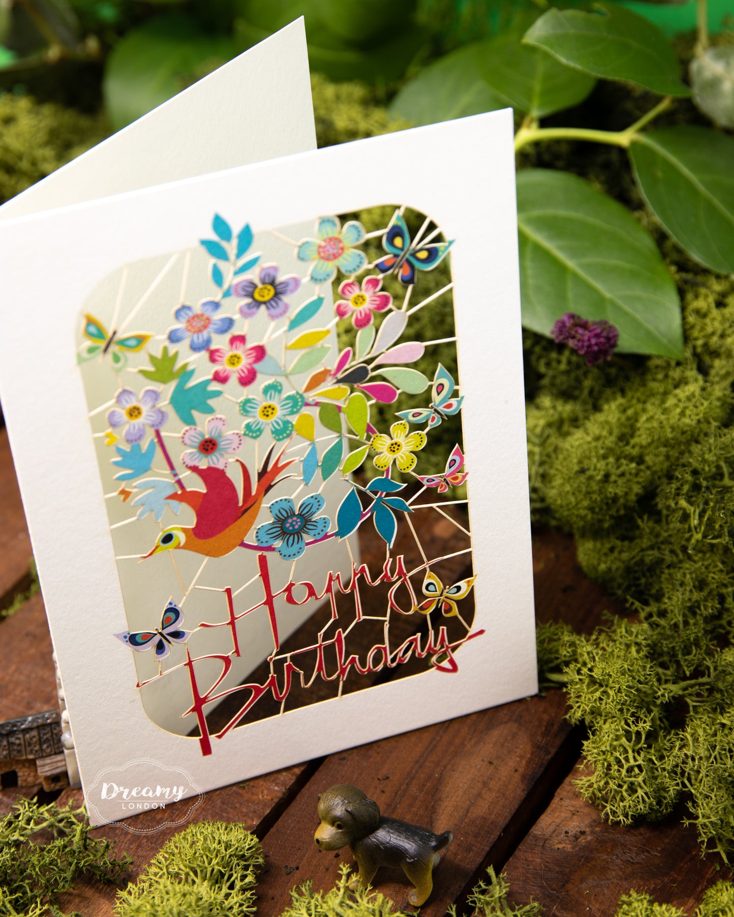 Flying Bird Happy Birthday Card - dreamylondon