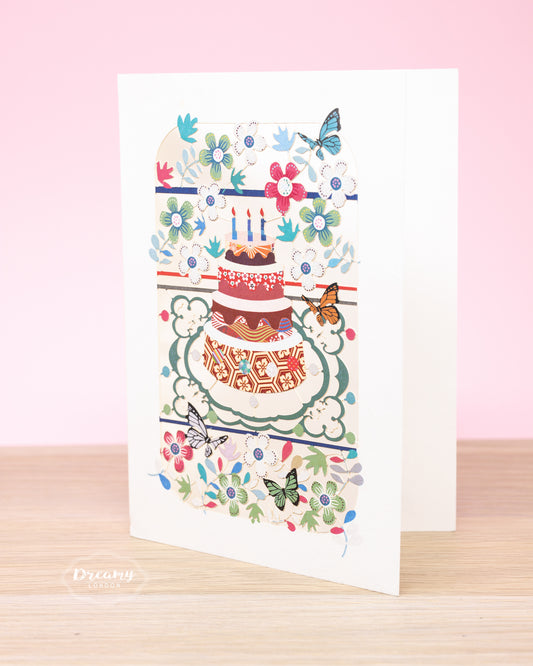 Laser Cut Cake Birthday Card - dreamylondon