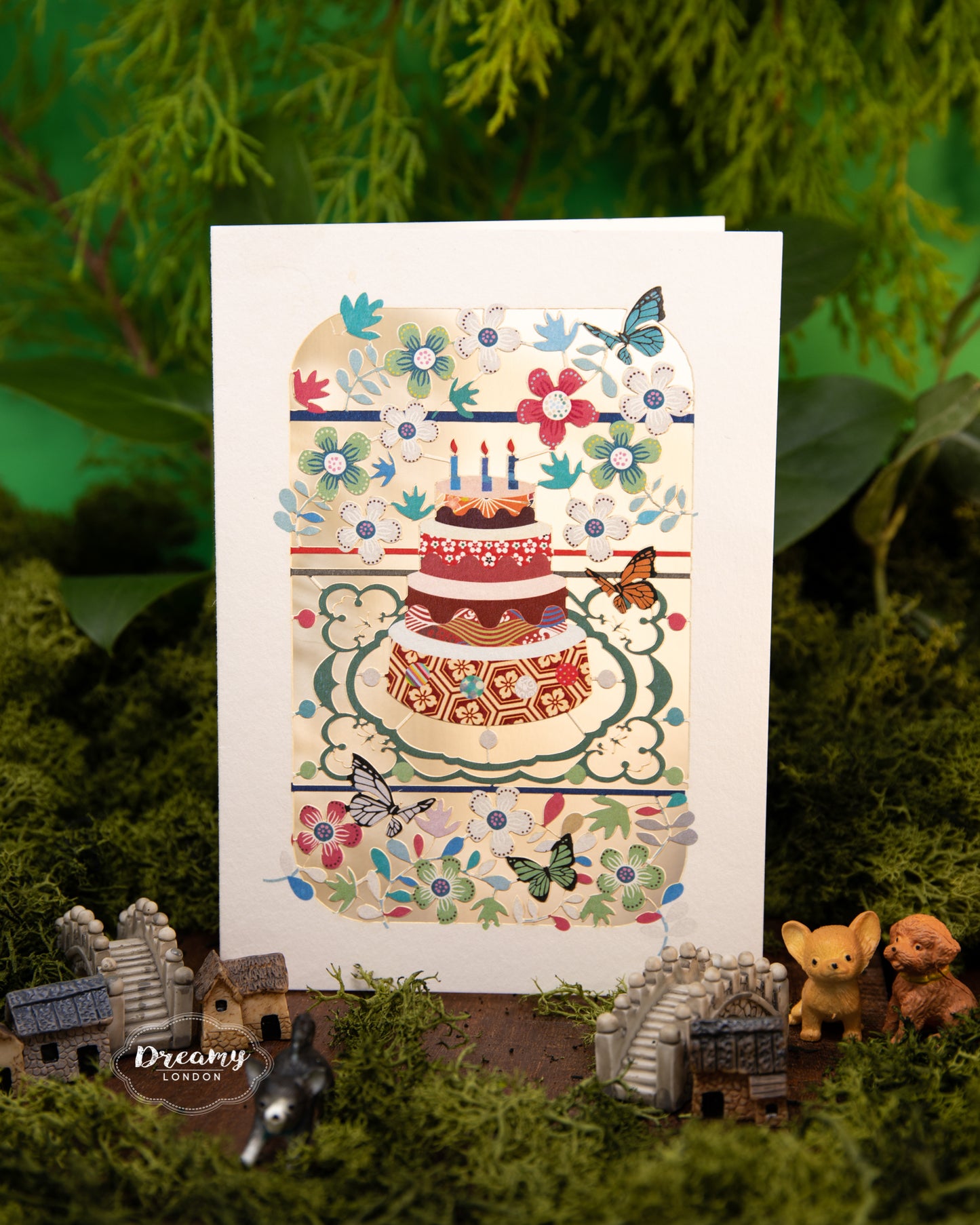 Laser Cut Cake Birthday Card - dreamylondon