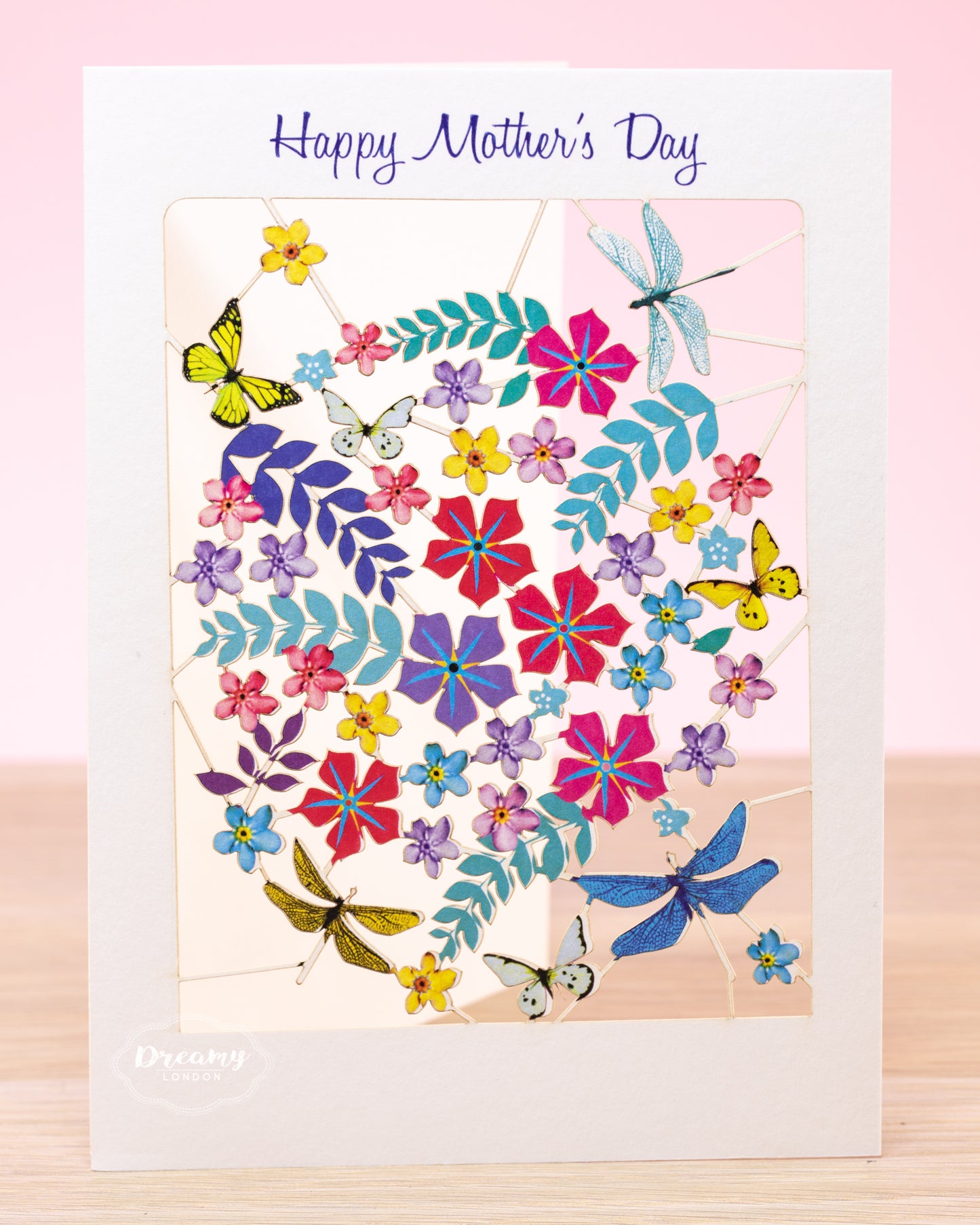 Butterflies Flowers Mother's day card - dreamylondon