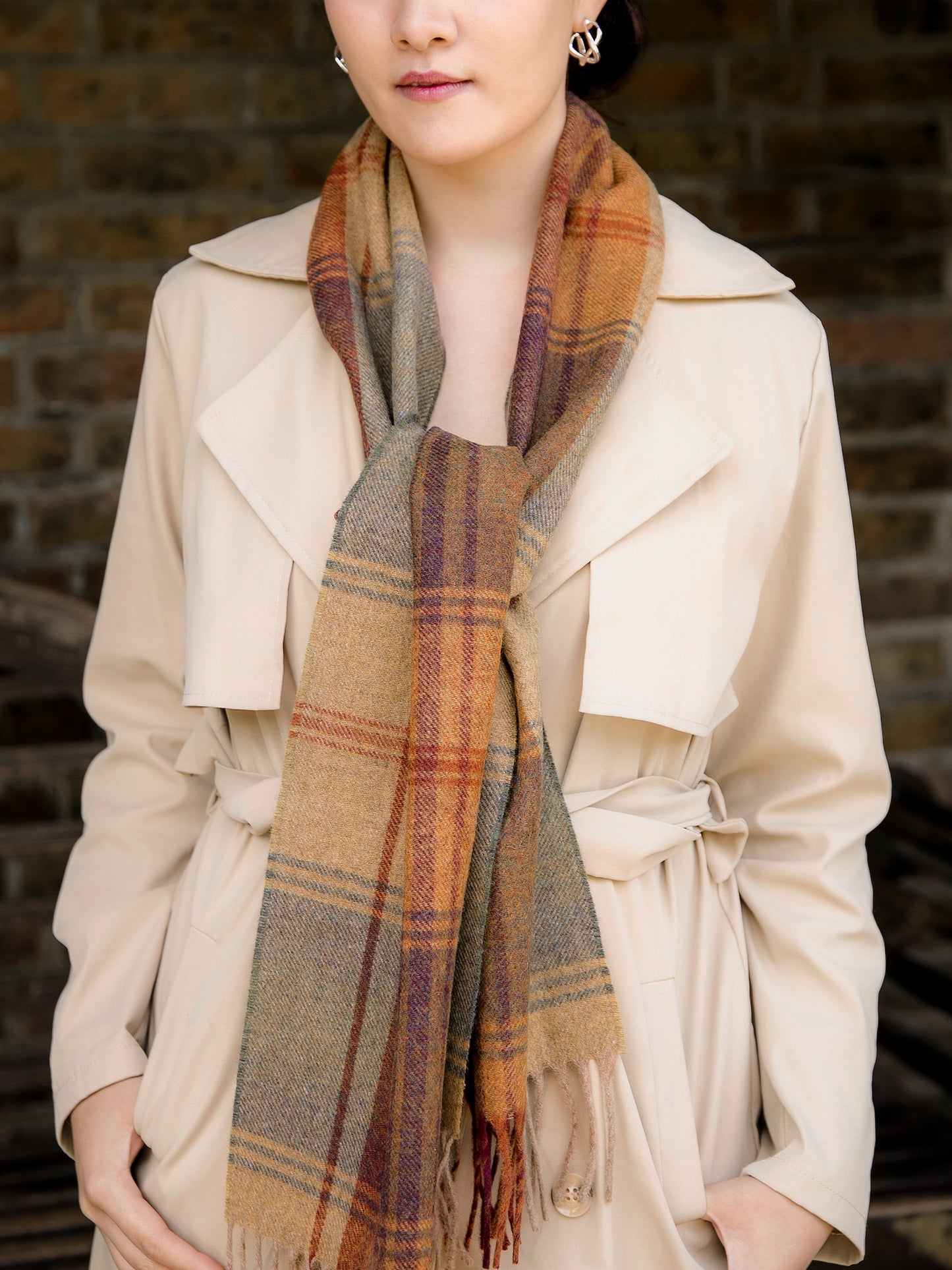 Madison Tartan Wool Scarf