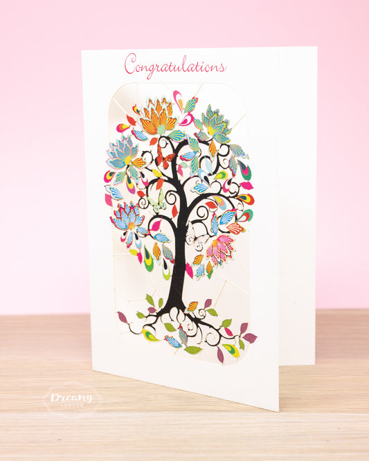 Tree of Life Congratulations Card, Congratulatory Card for Expecting Parents - dreamylondon