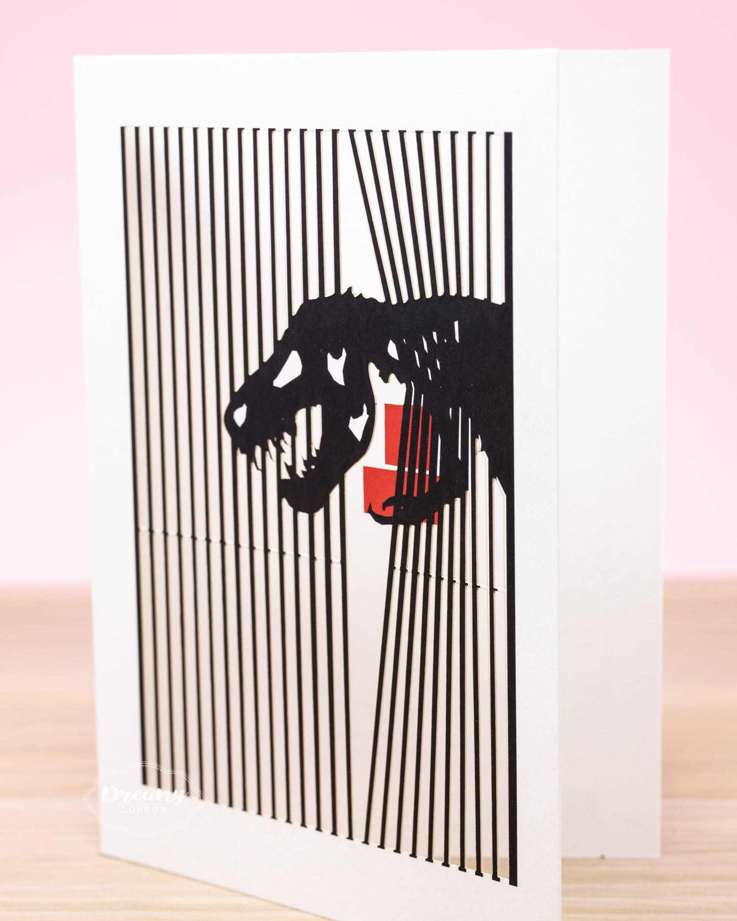 Dinosaur's Cheeky Surprise Birthday Card - Greeting Card for Dinosaur Lovers - dreamylondon